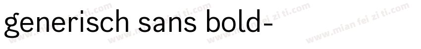 generisch sans bold字体转换